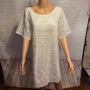GAP NWT white lace embroidered boho dress size medium